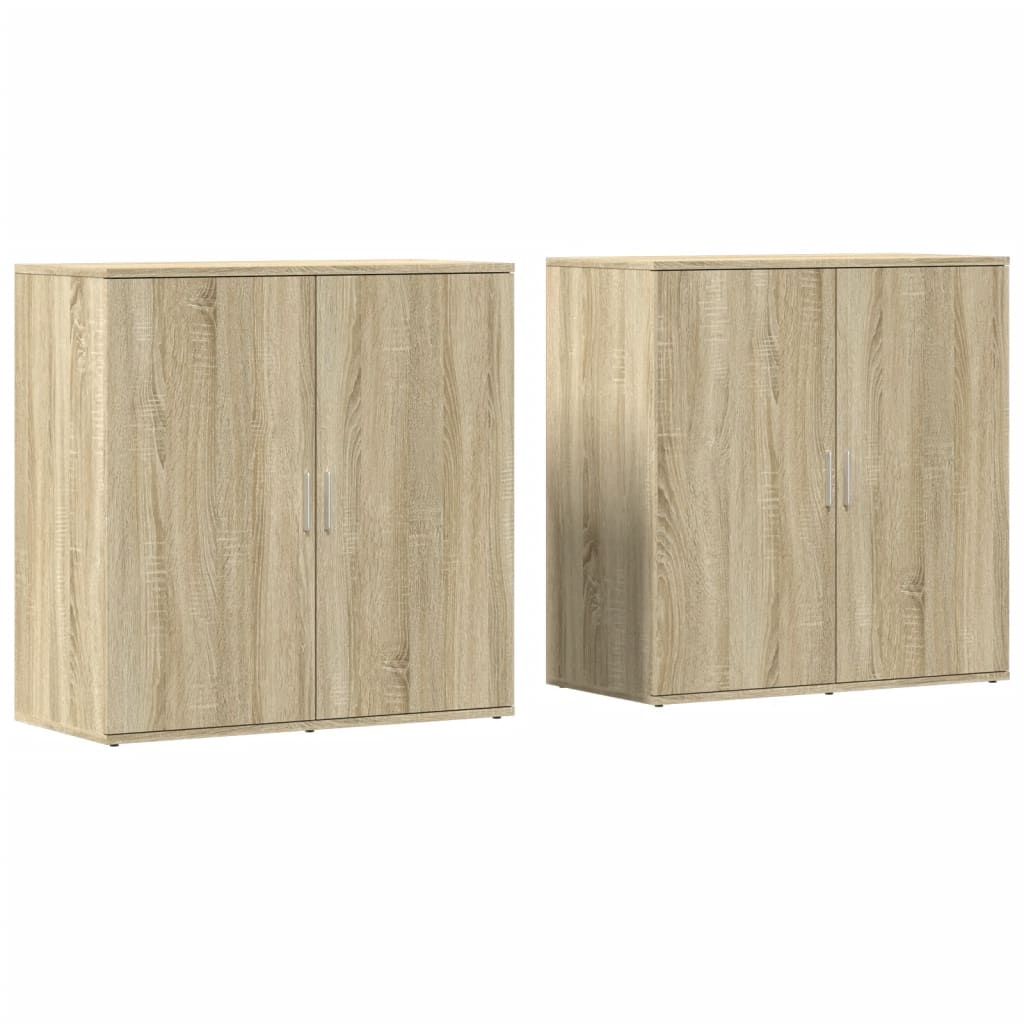 Βοηθητικά Ντουλάπια 2 Τεμ. Sonoma Δρυς 79x38x80εκ. Επεξ. Ξύλο