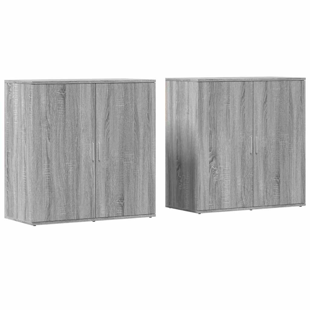 Ντουλάπια 2Τεμ. Γκρι Sonoma 79x38x80 εκ. από Επεξεργασμένο Ξύλο