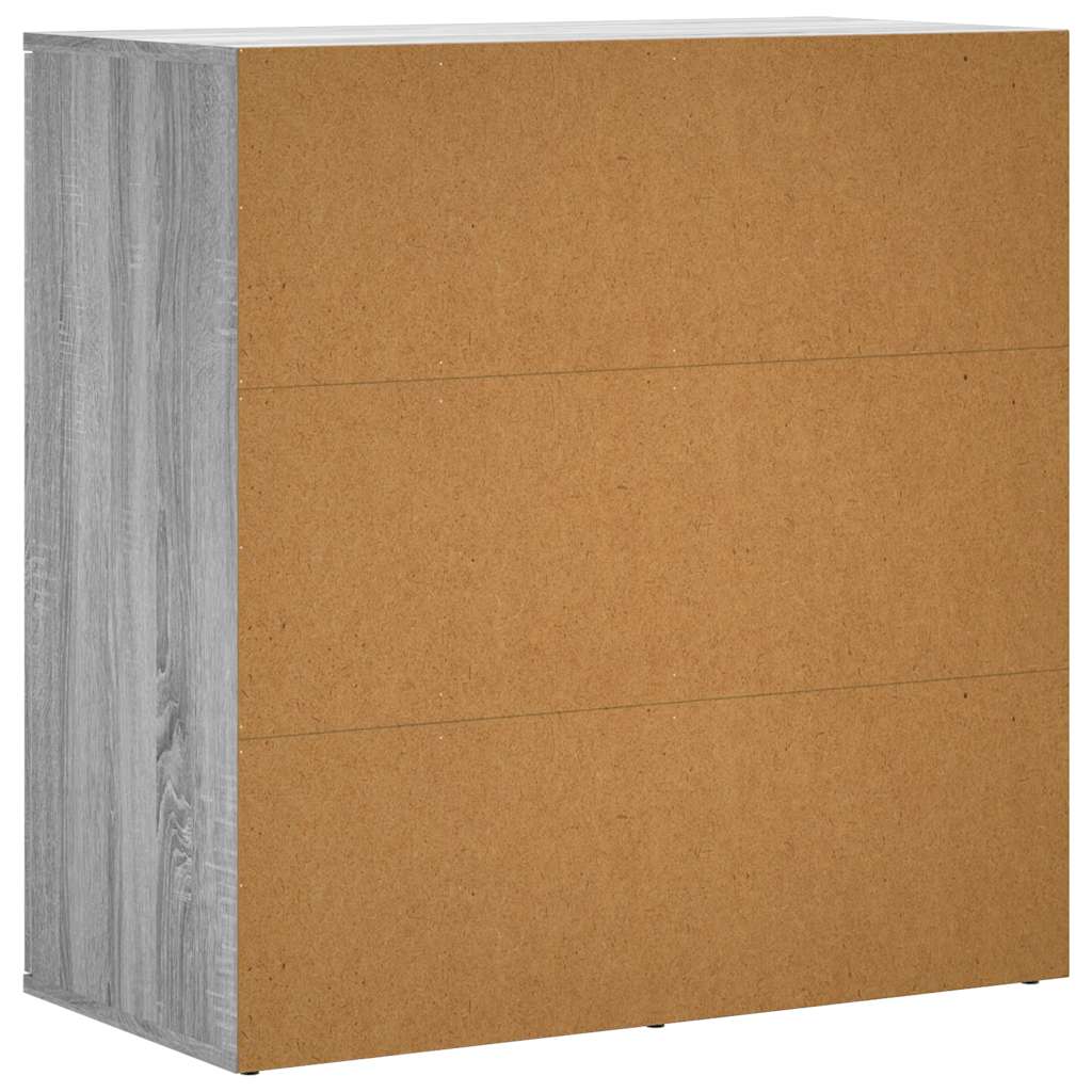 Ντουλάπια 2Τεμ. Γκρι Sonoma 79x38x80 εκ. από Επεξεργασμένο Ξύλο
