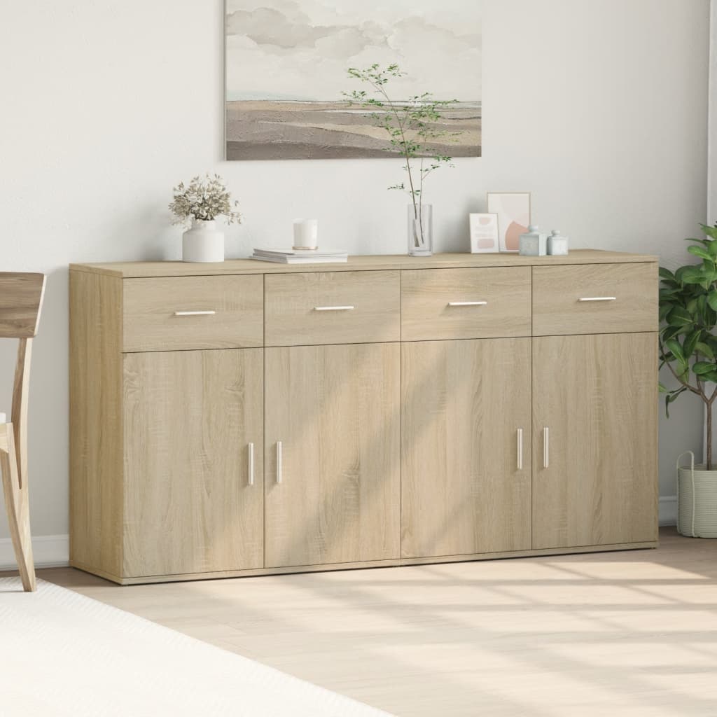 Βοηθητικά Ντουλάπια 2 Τεμ. Sonoma Δρυς 79x38x80εκ. Επεξ. Ξύλο