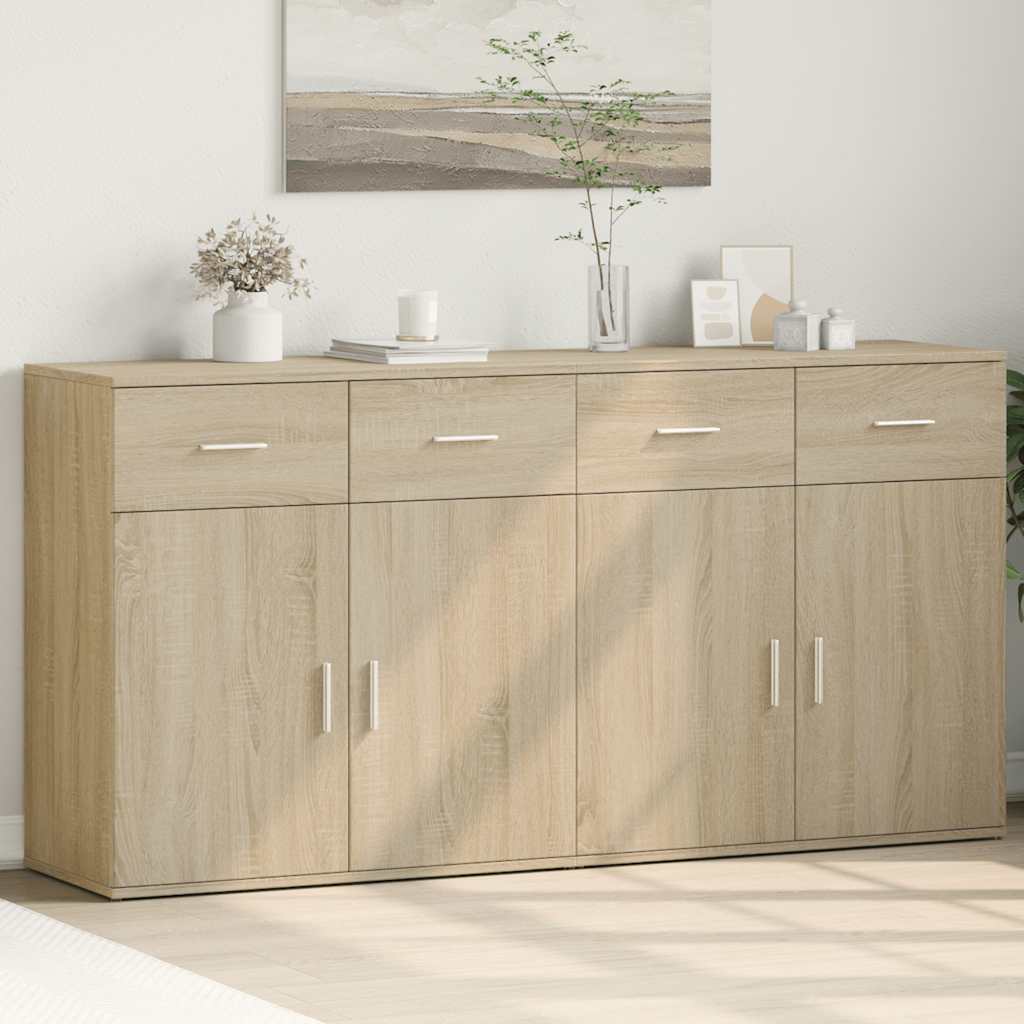 Βοηθητικά Ντουλάπια 2 Τεμ. Sonoma Δρυς 79x38x80εκ. Επεξ. Ξύλο