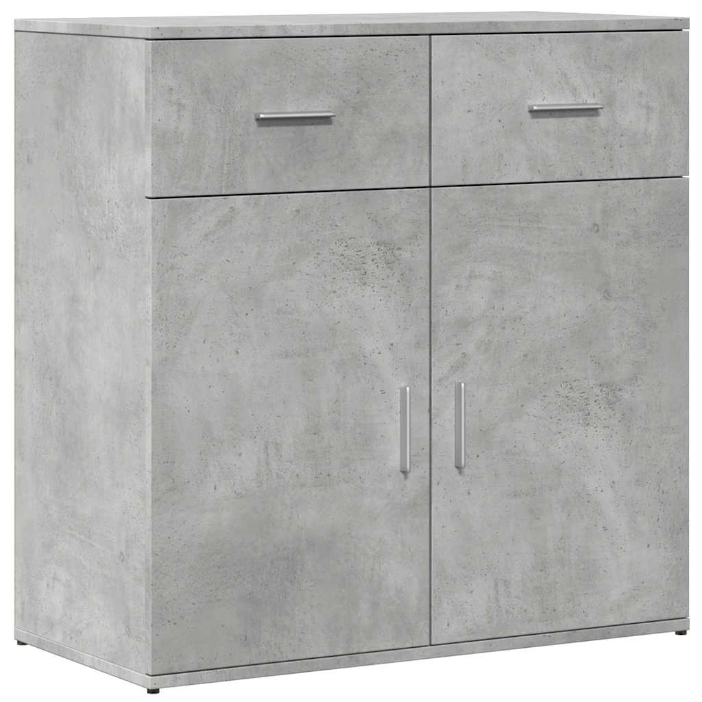 Βοηθητικά Ντουλάπια 2 Τεμ. Σκυροδέματος 79x38x80 εκ. Επεξ. Ξύλο