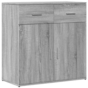 Βοηθητικά Ντουλάπια 2 Τεμ. Γκρι Sonoma 79x38x80 εκ. Επεξ. Ξύλο