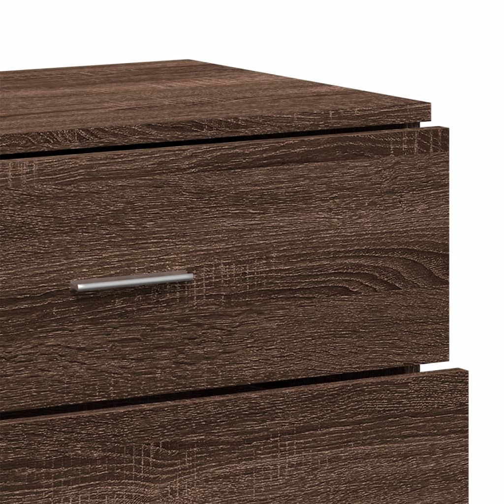 Βοηθητικά Ντουλάπια 2τεμ. Καφέ Δρυς 60x39x80εκ. Επεξεργ. Ξύλο