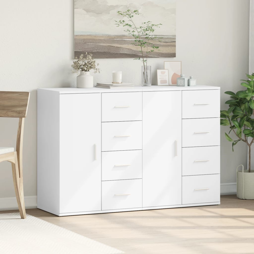 Βοηθητικό Ντουλάπι 2τεμ. Λευκός 59 x 39 x 80 εκ. Επεξεργ. Ξύλο