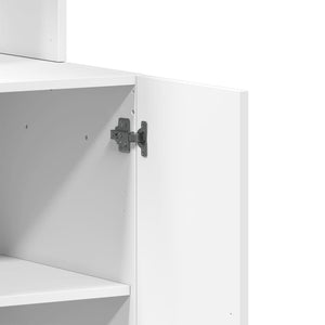 Στήλη Κουζίνας Λευκή 60 x 50 x 180 εκ. από Επεξεργασμένο Ξύλο