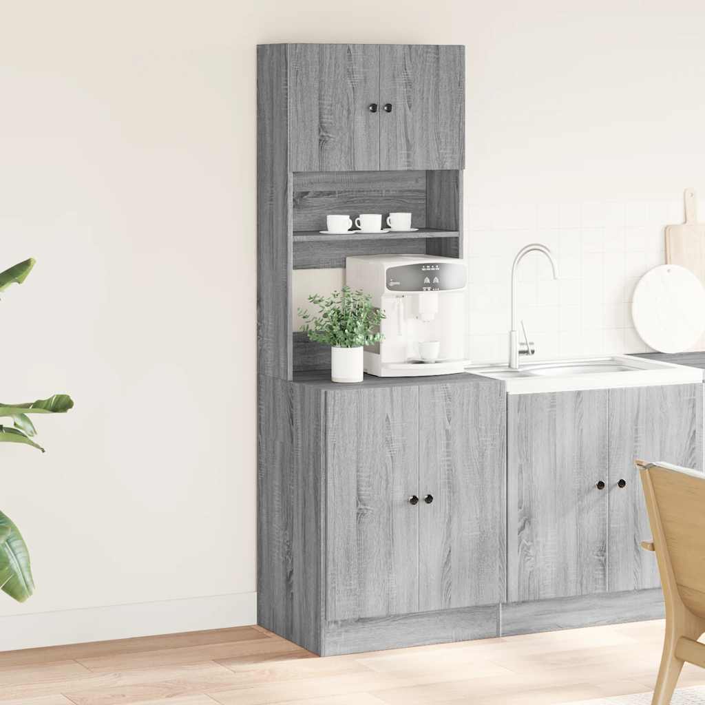 Ντουλάπι Κουζίνας Γκρι sonoma 60x50x180 εκ. Επεξεργ. Ξύλο - Pakobazaar