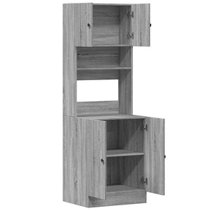 Ντουλάπι Κουζίνας Γκρι sonoma 60x50x180 εκ. Επεξεργ. Ξύλο - Pakobazaar