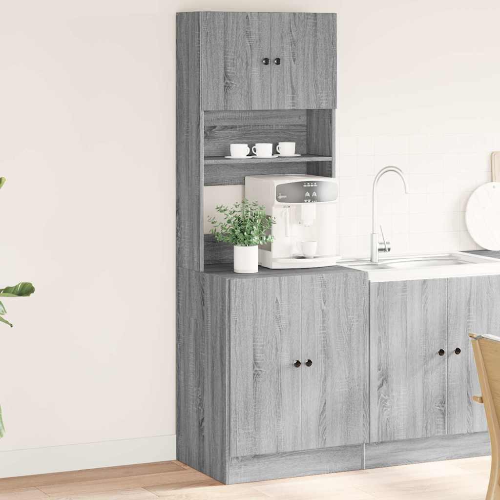 Ντουλάπι Κουζίνας Γκρι sonoma 60x50x180 εκ. Επεξεργ. Ξύλο - Pakobazaar
