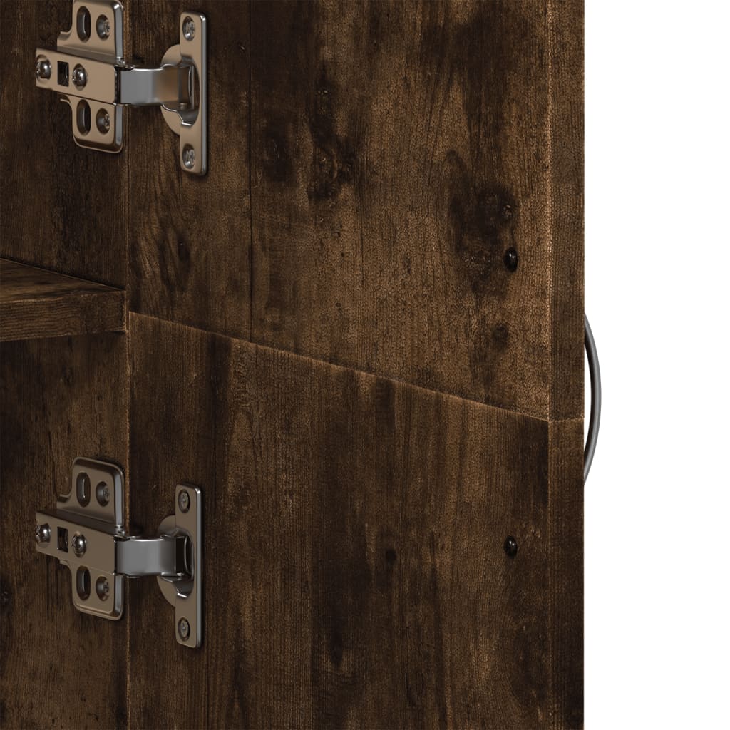 Αρχειοθήκη Καπνιστή Δρυς 60x32x153 εκ. Επεξ. Ξύλο