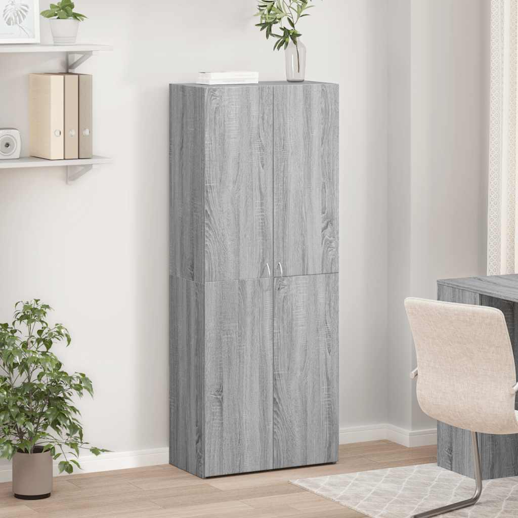 Ντουλάπι Αρχειοθέτησης Γκρι Sonoma 60 x 32 x 153 εκ. από Τεχνητό Ξύλο - Pakobazaar