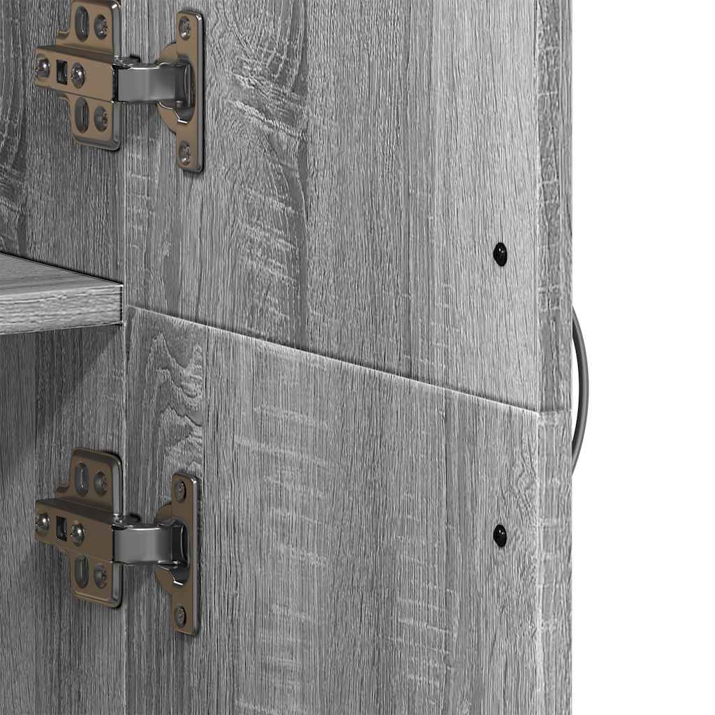 Ντουλάπι Αρχειοθέτησης Γκρι Sonoma 60 x 32 x 153 εκ. από Τεχνητό Ξύλο - Pakobazaar