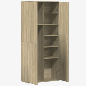 Ντουλάπι Sonoma Δρυς 80x35x180 εκ. από Επεξεργασμένο Ξύλο - Pakobazaar