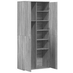 Ντουλάπι Γκρι Sonoma 80x35x180 εκ. από Επεξεργασμένο Ξύλο