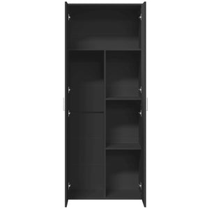 Ντουλάπι Μαύρο 70x35x180 εκ. από Επεξεργασμένο Ξύλο