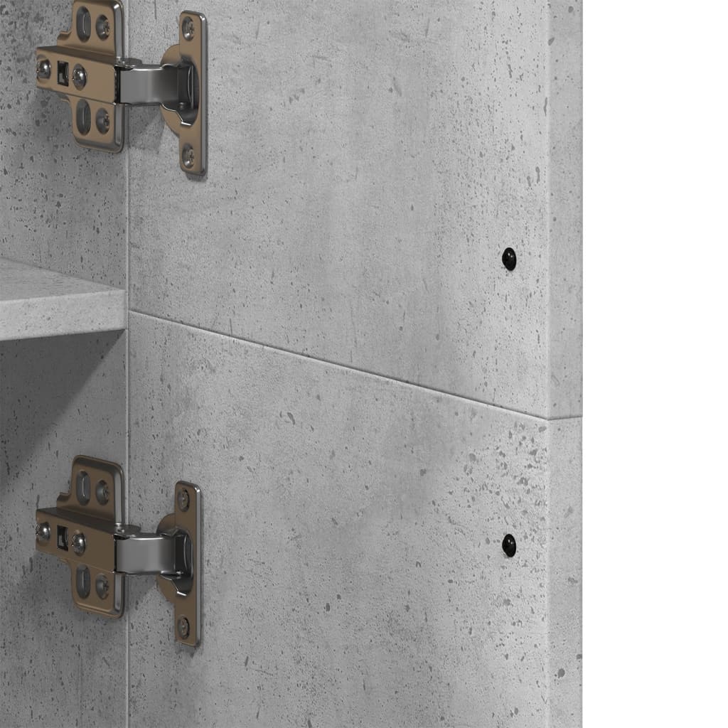 Ντουλάπι Γκρι Σκυροδέματος 70x35x180 εκ. από Επεξεργασμένο Ξύλο - Pakobazaar