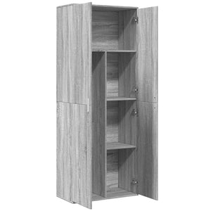 Ντουλάπι Γκρι Sonoma 70x35x180 εκ. από Επεξεργασμένο Ξύλο