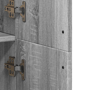 Ντουλάπι Γκρι Sonoma 70x35x180 εκ. από Επεξεργασμένο Ξύλο