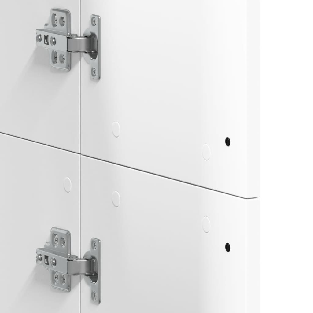Ντουλάπα Λευκή 60 x 35 x 180 εκ. από Επεξ. Ξύλο - Pakobazaar
