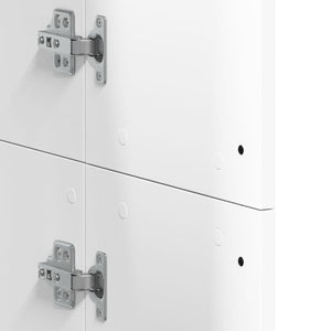 Ντουλάπα Λευκή 60 x 35 x 180 εκ. από Επεξ. Ξύλο - Pakobazaar