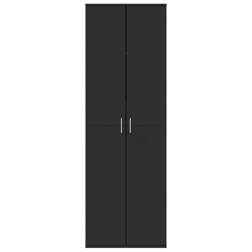 Ντουλάπα Μαύρη 60 x 35 x 180 εκ. από Επεξ. Ξύλο
