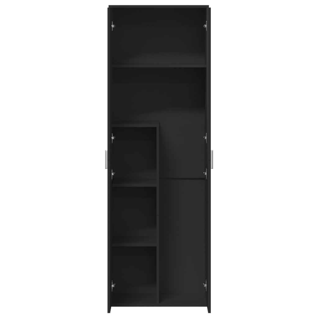 Ντουλάπα Μαύρη 60 x 35 x 180 εκ. από Επεξ. Ξύλο