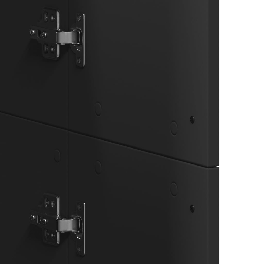 Ντουλάπα Μαύρη 60 x 35 x 180 εκ. από Επεξ. Ξύλο