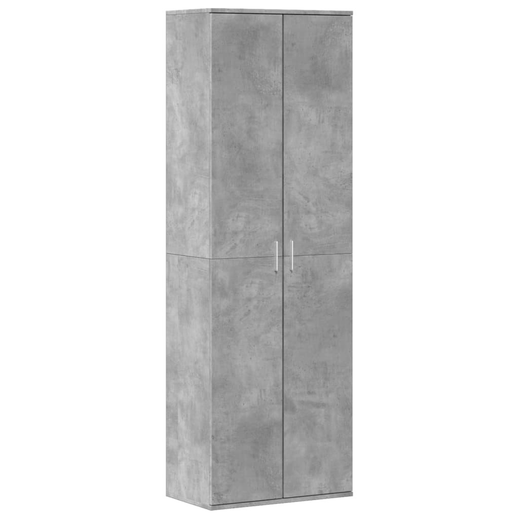 Ντουλάπα Γκρι Σκυροδέματος 60 x 35 x 180 εκ. από Επεξ. Ξύλο