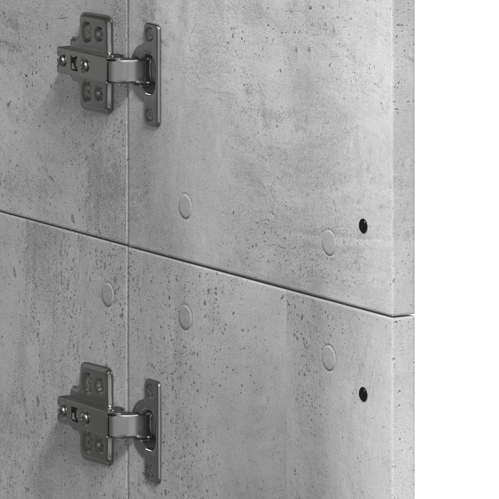 Ντουλάπα Γκρι Σκυροδέματος 60 x 35 x 180 εκ. από Επεξ. Ξύλο