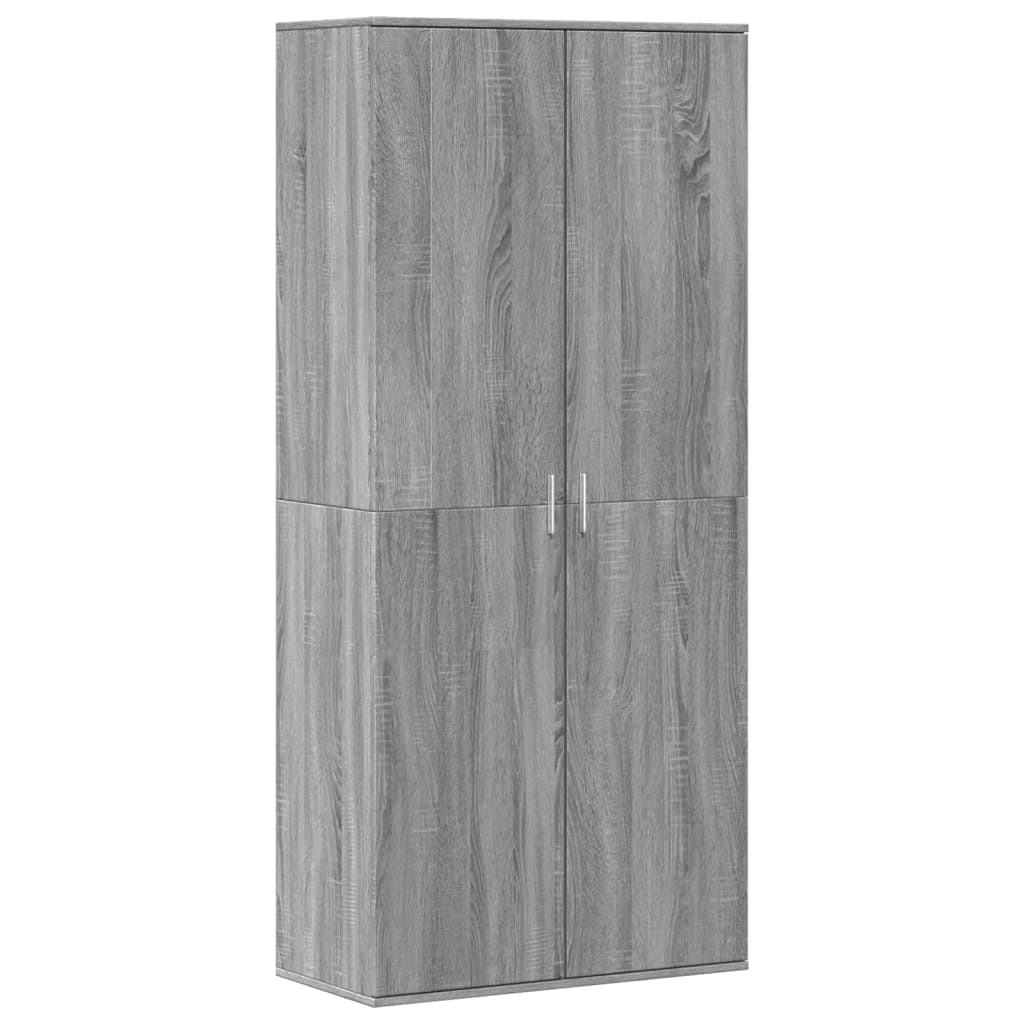 Παπουτσοθήκη Γκρι Sonoma 80x39x178 εκ. από Επεξεργασμένο Ξύλο