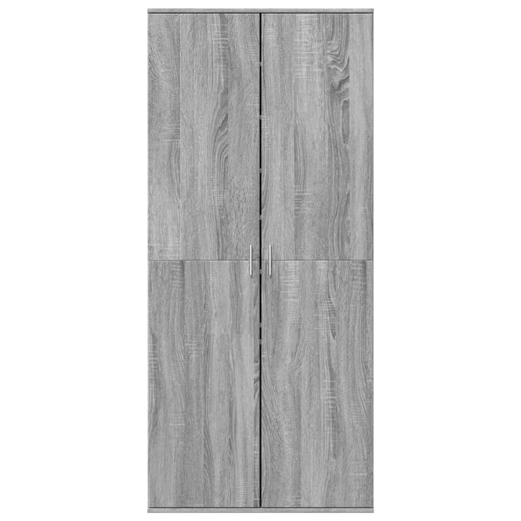 Παπουτσοθήκη Γκρι Sonoma 80x39x178 εκ. από Επεξεργασμένο Ξύλο
