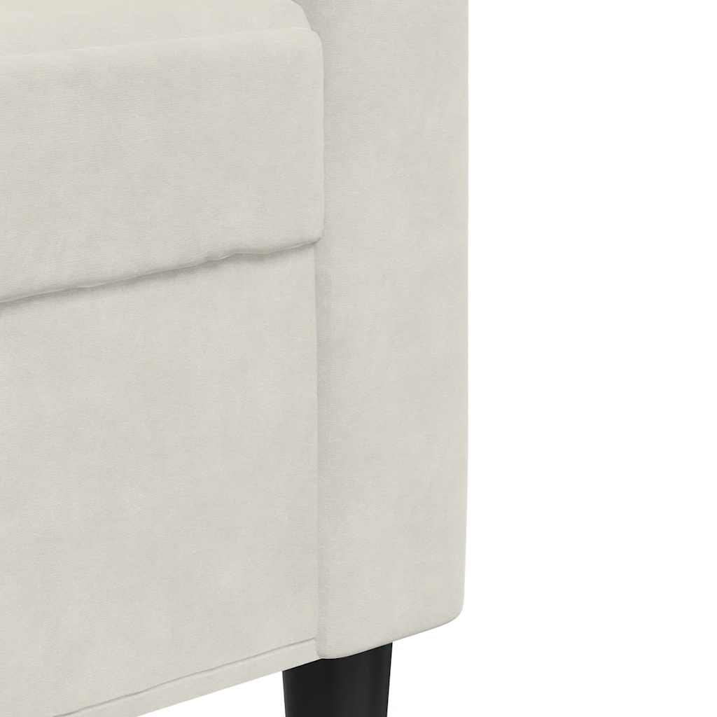 Καναπές Διθέσιος Κρεμ 120 εκ. Βελούδινος