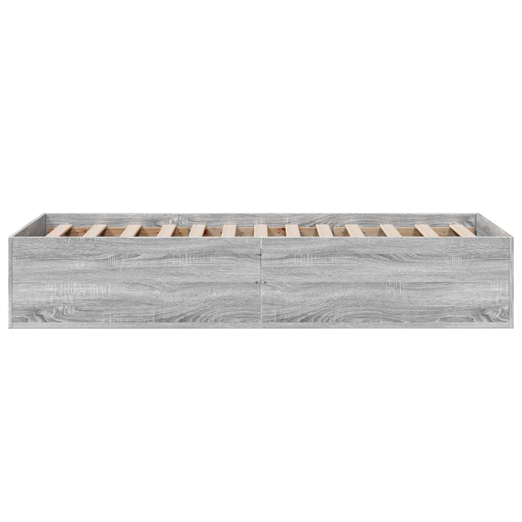 Πλαίσιο Κρεβατιού Γκρι Sonoma 75x190 εκ. Επεξεργασμένο Ξύλο