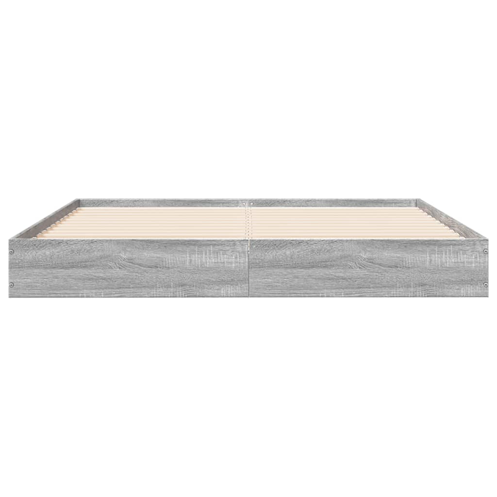 Πλαίσιο Κρεβατιού Γκρι Sonoma 140x200 εκ. Επεξεργασμένο Ξύλο - Pakobazaar