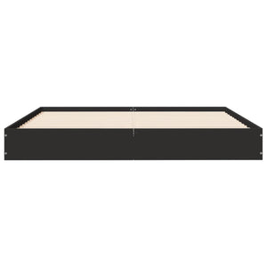 Πλαίσιο Κρεβατιού Μαύρο 120x200 εκ. από Επεξεργασμένο Ξύλο