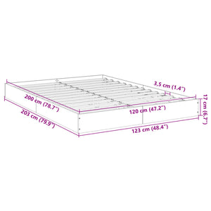 Πλαίσιο Κρεβατιού Χωρ. Στρώμα Καφέ Δρυς 120x200εκ. Επ. Ξύλο