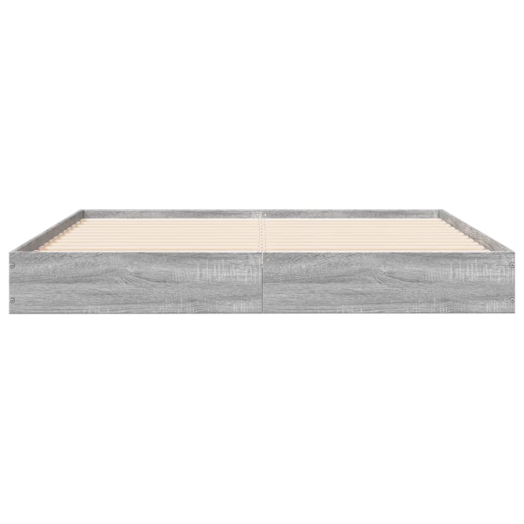 Πλαίσιο Κρεβατιού Γκρι Sonoma 140x190 εκ. Επεξεργασμένο Ξύλο - Pakobazaar