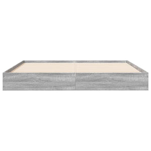 Πλαίσιο Κρεβατιού Γκρι Sonoma 140x190 εκ. Επεξεργασμένο Ξύλο - Pakobazaar