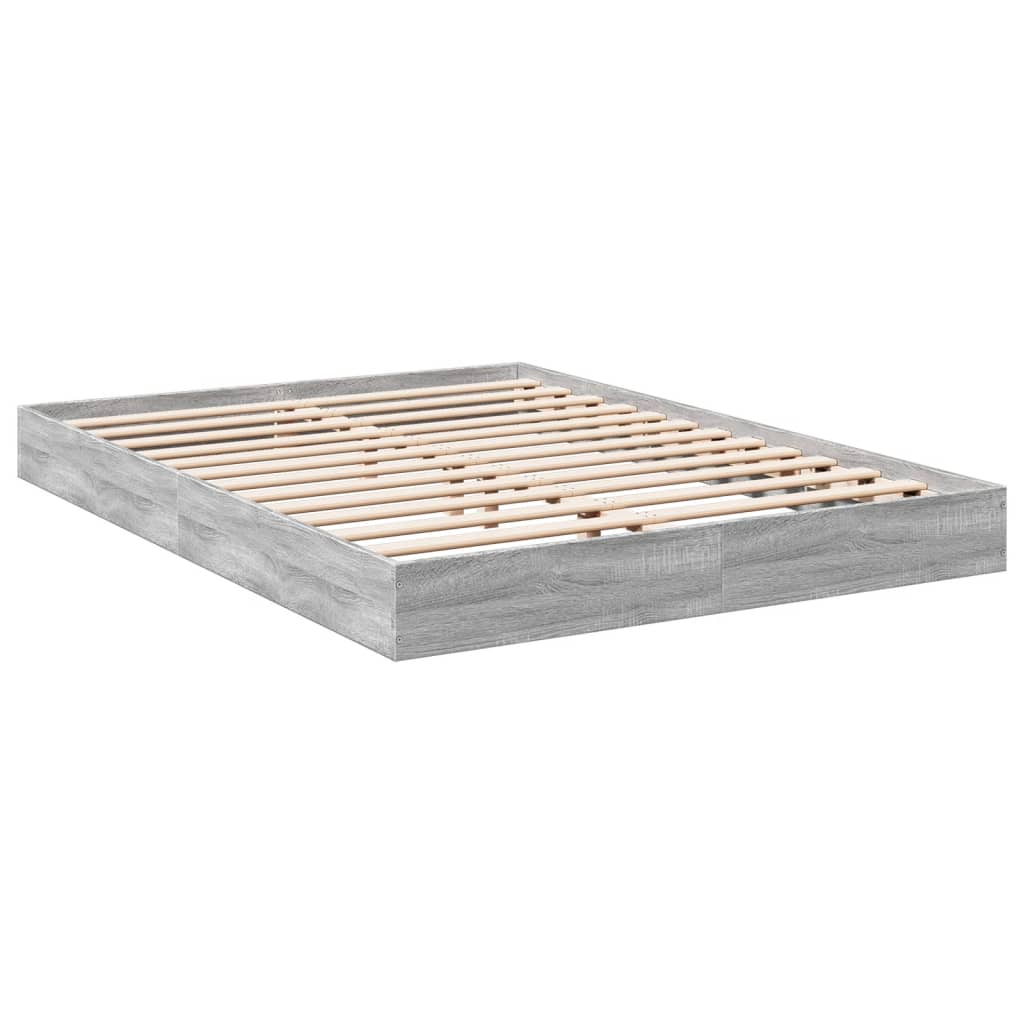Πλαίσιο Κρεβατιού Γκρι Sonoma 135x190 εκ. Επεξεργασμένο Ξύλο