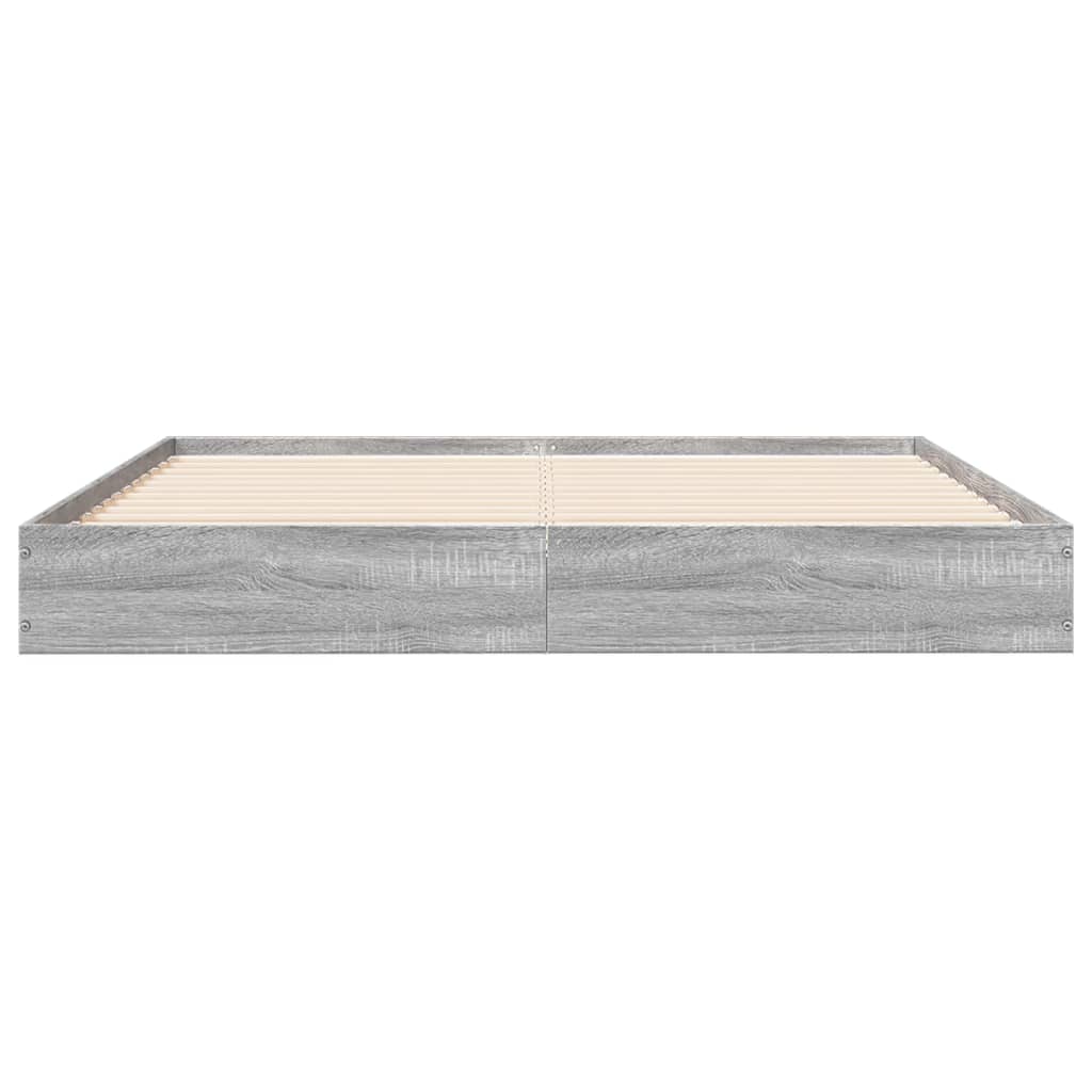 Πλαίσιο Κρεβατιού Γκρι Sonoma 135x190 εκ. Επεξεργασμένο Ξύλο