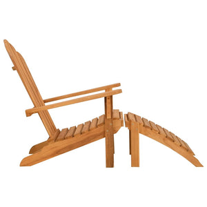 Καρέκλα Κήπου Adirondack με Υποπόδιο Μασίφ Ξύλο Teak