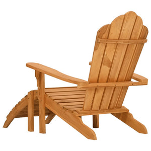 Καρέκλα Κήπου Adirondack με Υποπόδιο Μασίφ Ξύλο Teak