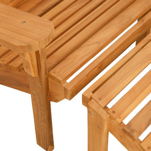 Καρέκλα Κήπου Adirondack με Υποπόδιο Μασίφ Ξύλο Teak