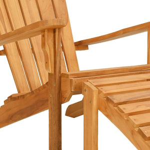 Καρέκλα Κήπου Adirondack με Υποπόδιο Μασίφ Ξύλο Teak
