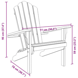 Καρέκλα Κήπου Adirondack 77x78x95 εκ. από Μασίφ Ξύλο Teak