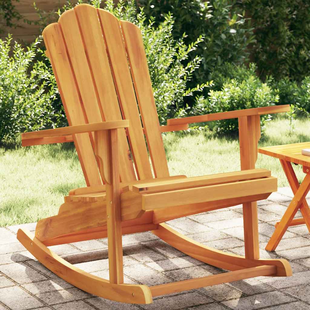 Καρέκλα Κήπου Adirondack Κουνιστή από Μασίφ Ξύλο Teak - Pakobazaar