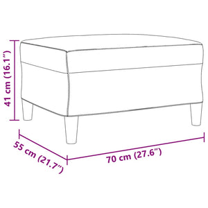 Πολυθρόνες Σετ 3 Τεμαχίων Μαύρες από Ύφασμα με Υποπόδια - Pakobazaar