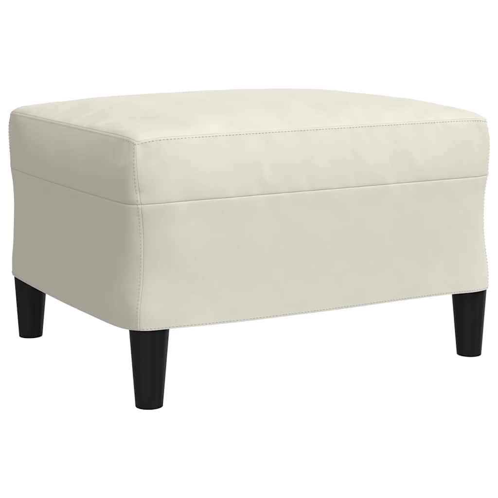 Σετ Σαλονιού 4 Τεμ. Κρεμ Βελούδινο με Μαξιλάρια/Στηρίγματα