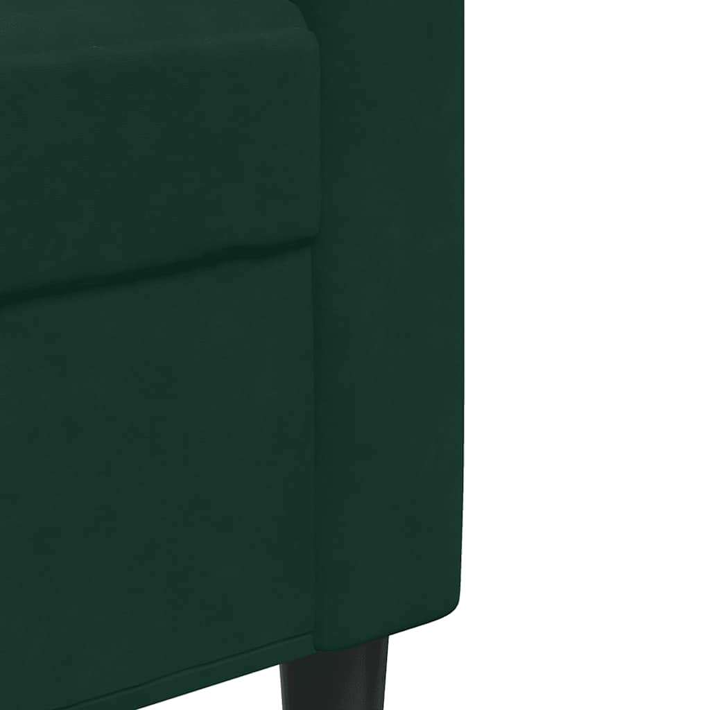 Σετ Σαλονιού 2 Τεμ. Πράσινο Βελούδινο με Μαξιλάρια/Στηρίγματα