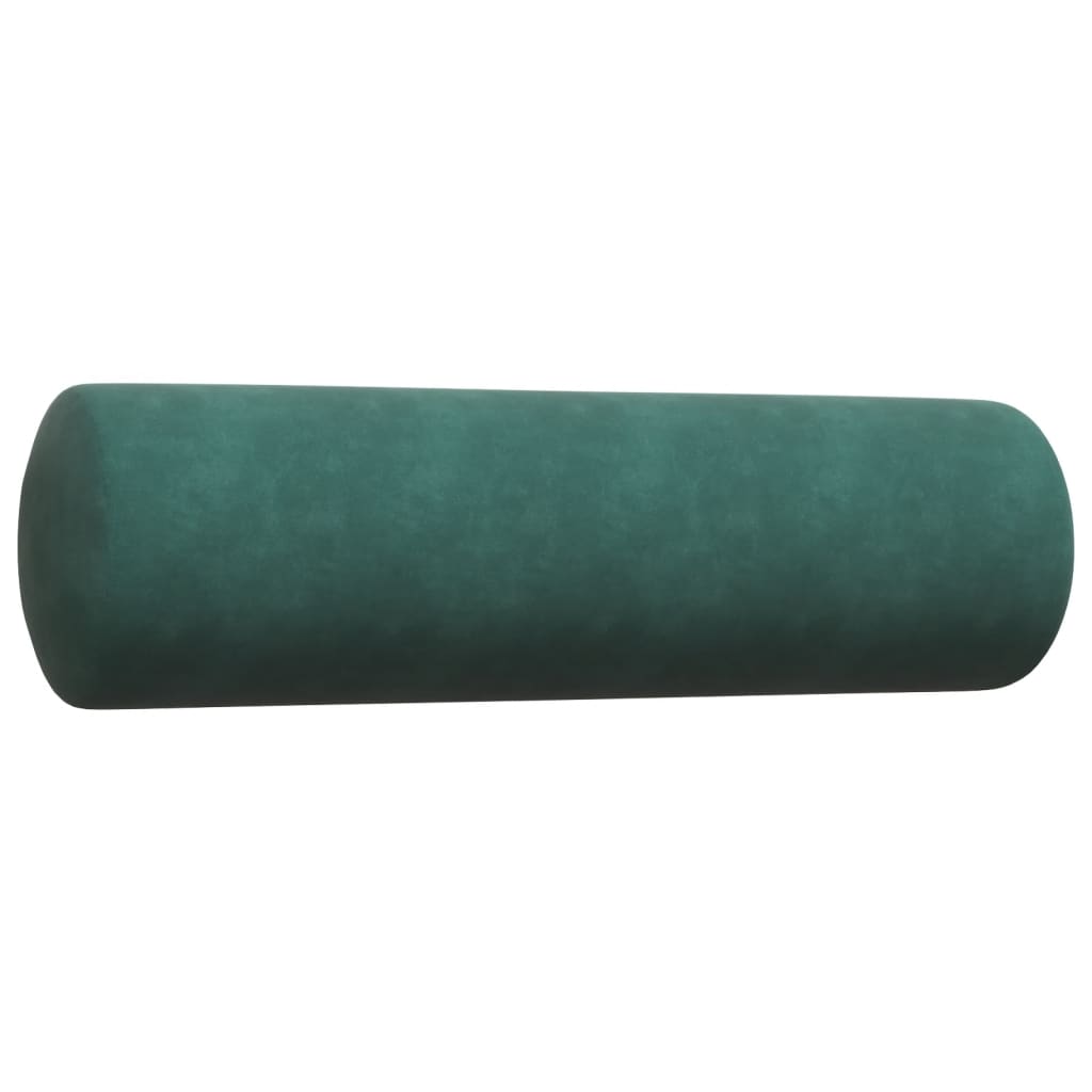 Σετ Σαλονιού 3 Τεμ. Πράσινο Βελούδινο με Μαξιλάρια/Στηρίγματα